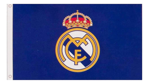 Bandera Real Madrid Equipo De Futbol Poliéster 150 X 90 Cm