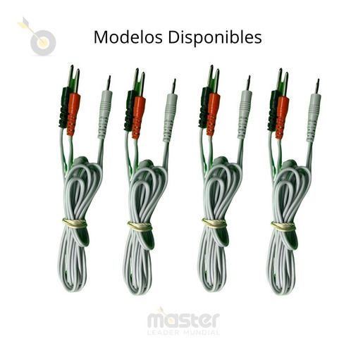 Kit 4 Cables Para Electroestimulador Plug 3.5mm A Banana 4mm