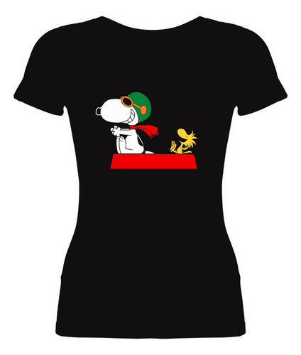 Remera De Mujer Algodón Snoopy Woodstock