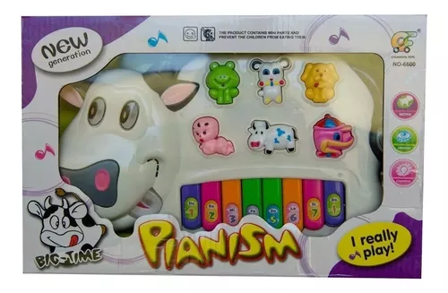 Piano Musical Infantil Vaquinha/ sons de animais /Musical melodies