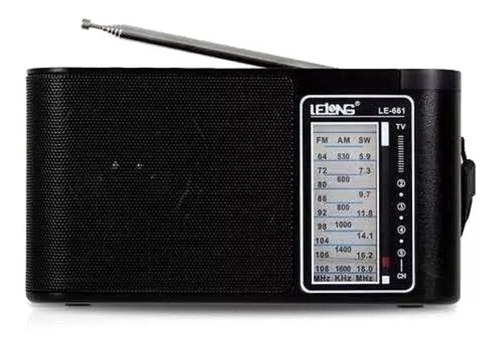 Rádio Am/fm Pilha Bateria Bivolt Usb Lelong Le-661portáti 110V/220V