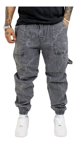 Jogger Carpinero De Jean Mom Oversize Hombre Premium Moda 