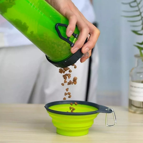Botella De Agua De Viaje 2 En 1 Para Mascotas Al Aire Libre