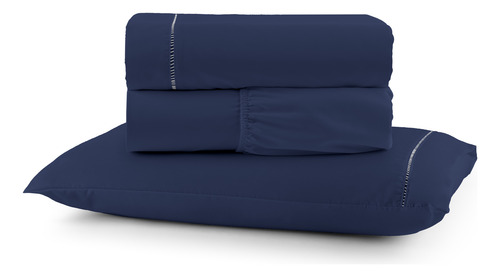 Roupa De Cama Solteiro Micropercal 400 Fios Ponta Palito