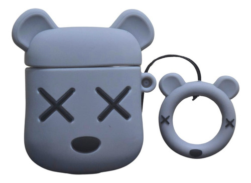 Audifonos Inalambricos Con Funda De Osito Con Cara X Gris