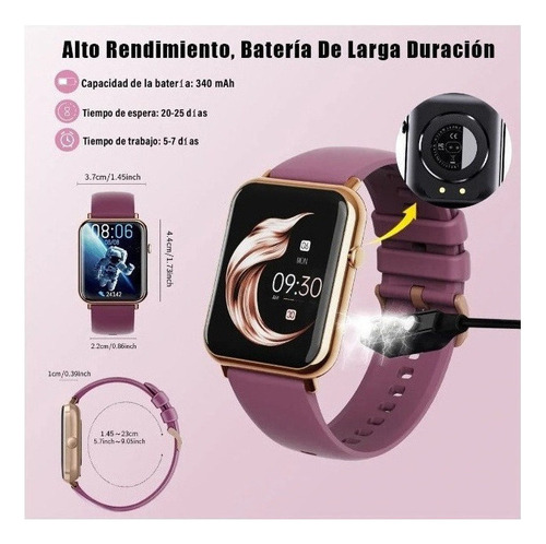 Reloj Inteligente Impermeable Sports Smartwatch Para Mujer