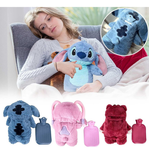 .... Botella Térmica De Agua Calientepeluche Stitch Peludo.