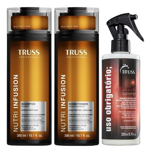 Nutri Infusion Shampoo + Condicionador + Spray Summer Truss