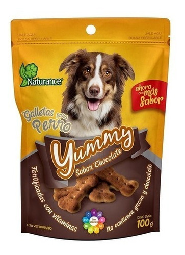 Yummy Galletas Sabor Chocolate Perro 100grs Naturance