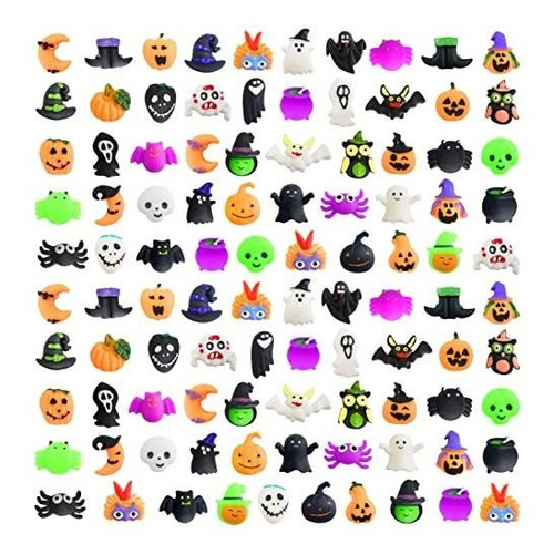 100pcs Halloween Kawaii Squishies,mini Mochi Squishy Qmqgp