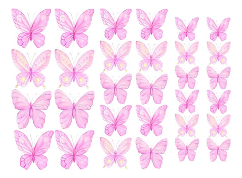 Mariposas Comestibles De Papel Arroz