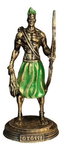 Imagem Orixá Oxossi - Estátua Em Exclusiva Cor Verde-escuro