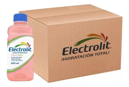 Electrolit Suero Rehidratante Sabor Fresa Kiwi 625ml 12 Pack