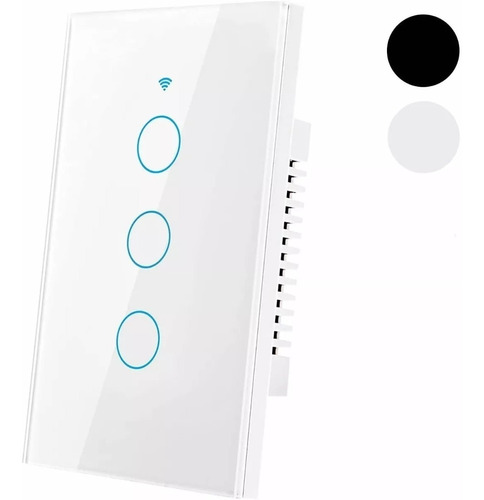 Interruptor Táctil Smart 1 Banda Wifi C/ Neutro 3 Mod Blanco