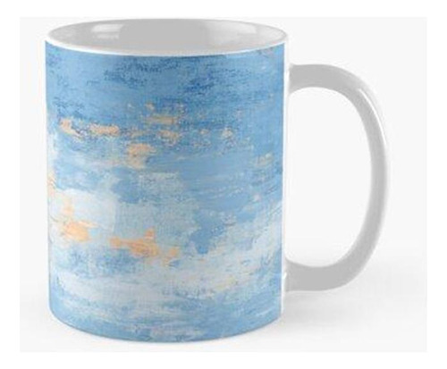 Taza Pintura Acrílica Abstracta Colores Fríos Calidad Premiu