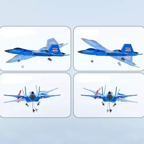 Avião/planador Jato Bi-motor Rc Controle Remoto Fx820 Su-35