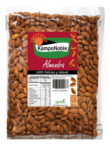 Almendras Naturales Crudas Caja Con 20kg Kamponoble