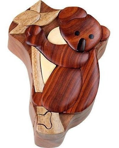 Madera De Marquetería Puzzle Box - Oso De Koala.