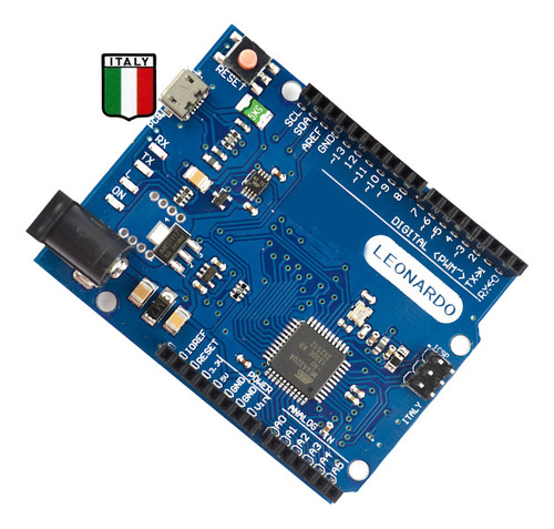 Kit 2x Pcs Italy Para Arduino Leonardo R3 Atmega32u4 + Usb