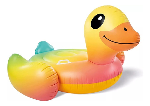 Flotador Inflable De Pato Patito Gigante De Colores Alberca