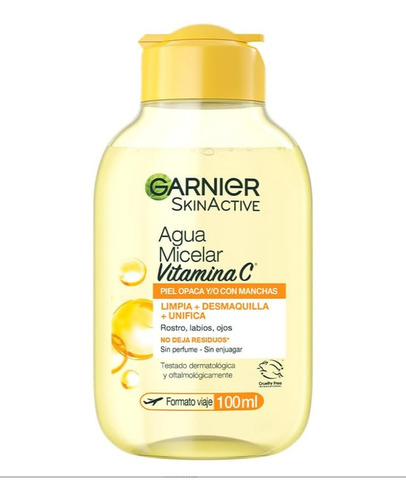 Garnier Skin Active Agua Micelar Desmaquillante Aclara 100ml
