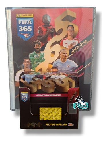 Coleccionador Adrenalyn Fifa365 2024 + Caja 50 Sobres Panini