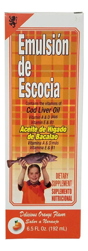 Emulsion Escocia Aceite De Hígado De Bacalao Sabor Naranja 