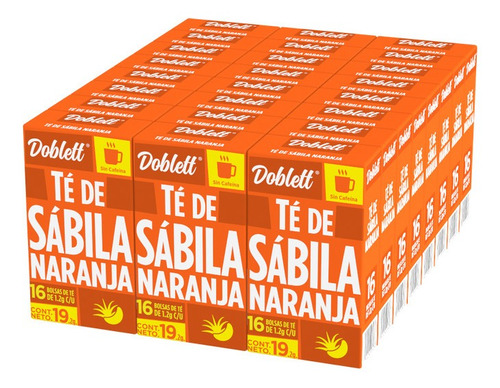 24 Pack Té Doblett Sábila Naranja - 384 Sobres