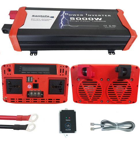 Inversor De Corriente 12va220v 5000w 2usb 2sockets Onda Pura