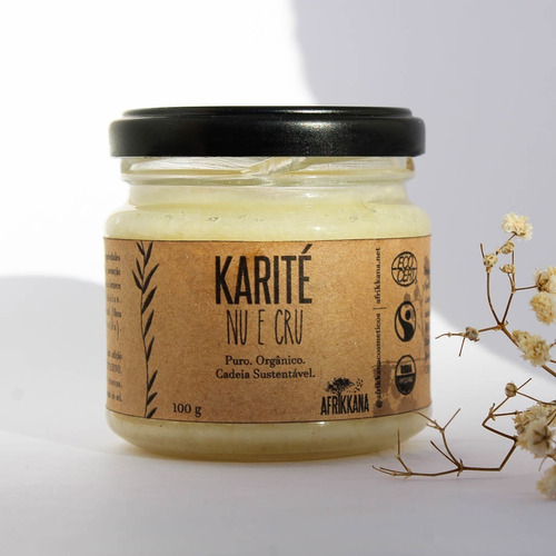 Manteiga De Karité Orgânica Premium Com Certificação 100g