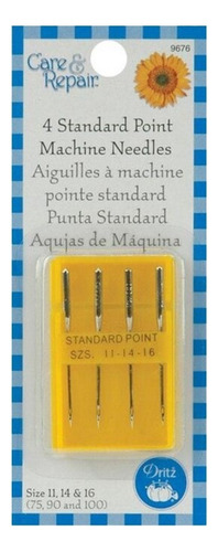 Agujas Universales Dritz® Para Máquina 75/11 -90/14 - 100/16 Color Set 4 agujas