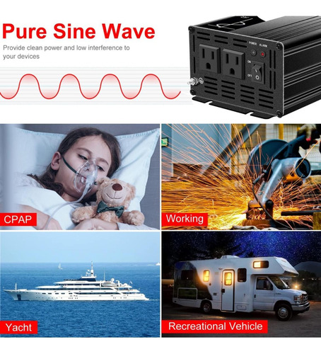 Inversor Onda Pura 3000w 6000w Pico 48v Ac 110 V