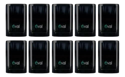 Set 10 Dispensador Jabon Oval Rellenable 1 Litro Color Negro