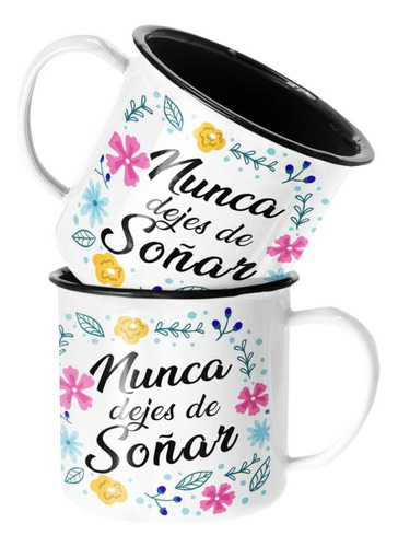 Taza Enlozada Lechera Nunca Dejes De Soñar Motivacional