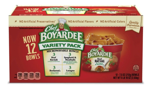 Spaghetti, Lasagna Chef Boyardee Variety Pack 12 Piezas