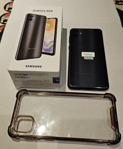 Samsung Galaxy A04 128gb Negro 4gb Ram Poco Uso Con Funda (Usado)