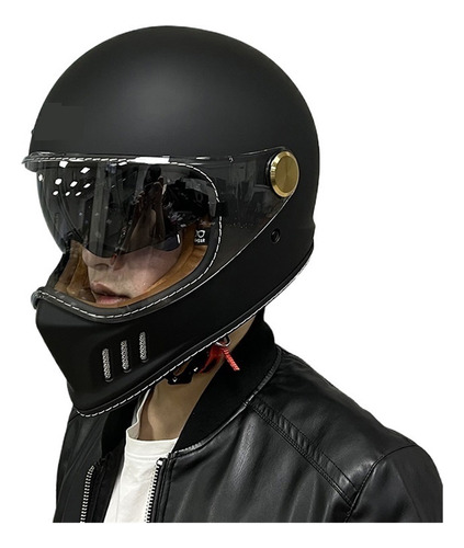 Motocicleta Vintage Cascos Completos Hombres Y Mujeres