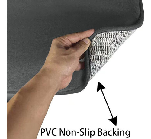 Madeals Memory Foam Bath Mat Juego De 4 Piezas Con Cubierta