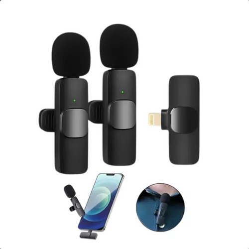 Microfone Sem Fio Duplo Lapela Universal Ios E Android Elite