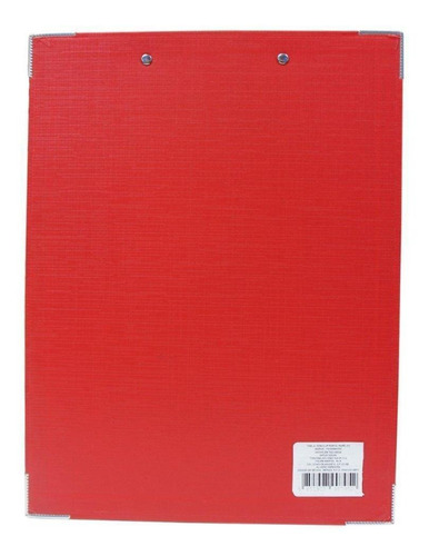 Imagen 4 de 4 de Techmakro Tabla De Respaldo Para Notas Con Clip Color Rojo