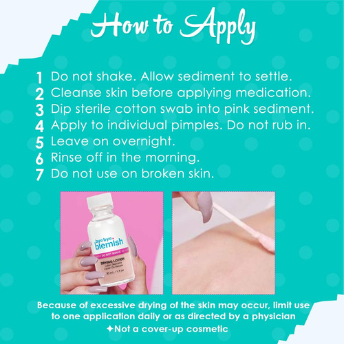 Loción Secante Para El Acné Bye Bye Bye Blemish Reduce Las E