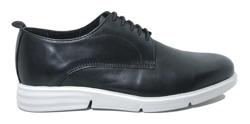 Liq Zapato Hombre Casual Acordonado Cuero Negro Base Evac