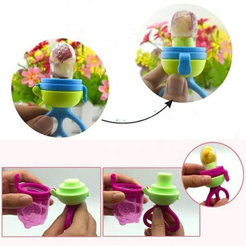 Chupon Mordedera Para Fruta 2 En 1 Funcion Giratoria