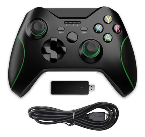 Joystick Compatible Con Xbox One Pc Inalambrico Receptor Color Negro