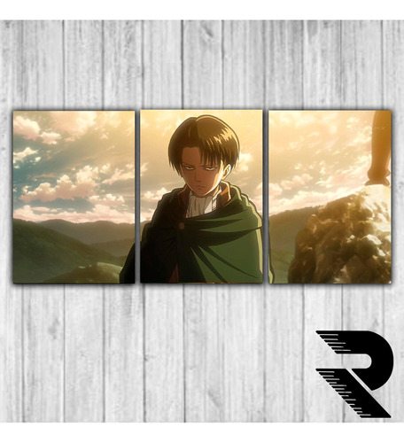 Cuadro Attack On Titan | Levi | 4 | Triptico