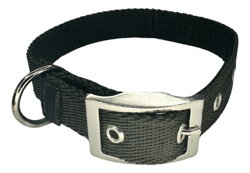 Collar Para Perros Natcan Tipo Hamilton Hebilla Reforzada Color Verde Militar Tamaño Del Collar S