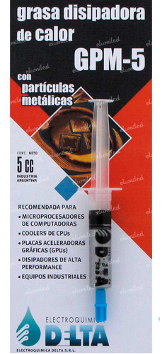 Grasa Siliconada Termica Con Particulas Metalicas 5cc
