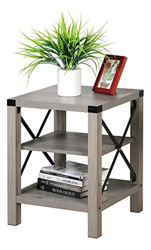 Idealhouse Farmhouse End Table 18.1  Sofá Side End Table Par