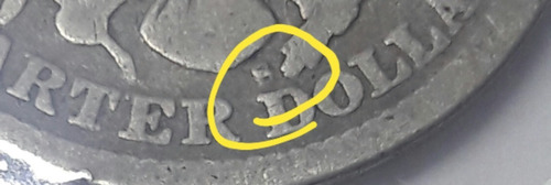 25 Centavos Moneda De Plata, Estados Unidos . 1897 S. Escasa (Usado)