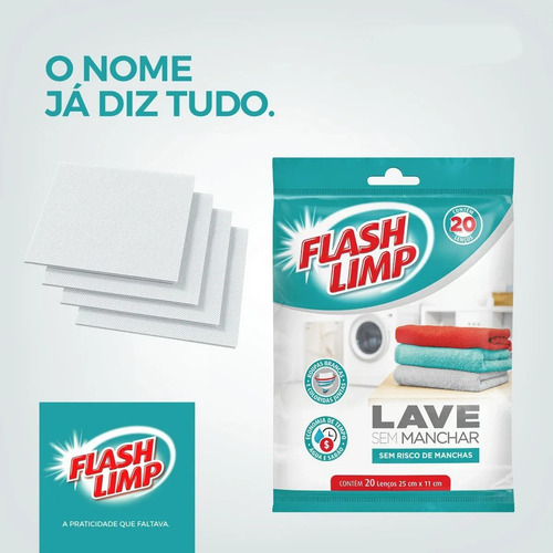 Lenço Lave Sem Manchar Anti-mancha - Kit 5un C/20 Lenços
